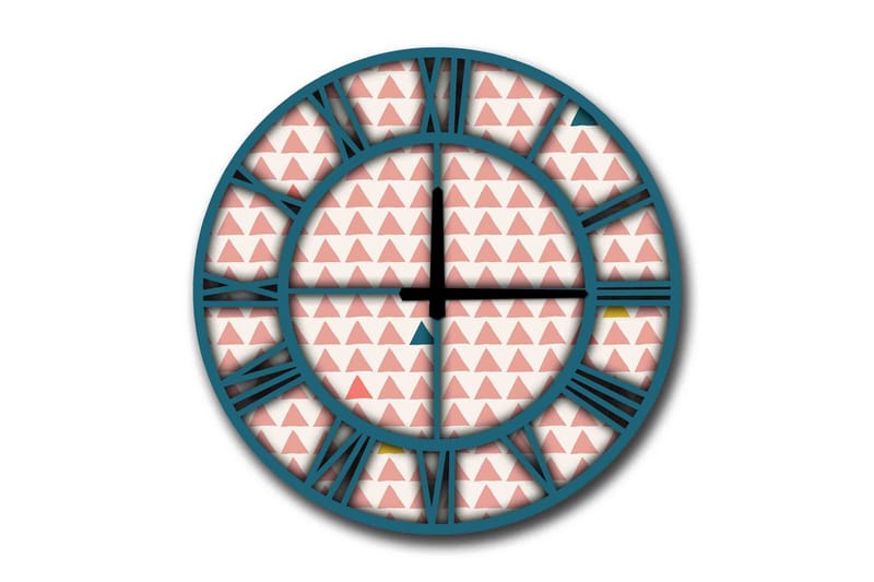 Diyadin Dekorklokke 50 cm Rund - Flerfarget - Innredning - Veggdekorasjon - Veggklokke
