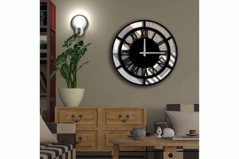 Diyadin Dekorklokke 50 cm Rund - Flerfarget - Innredning - Veggdekorasjon - Veggklokke