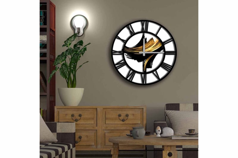 Diyadin Dekorklokke 50 cm Rund - Flerfarget - Innredning - Veggdekorasjon - Veggklokke