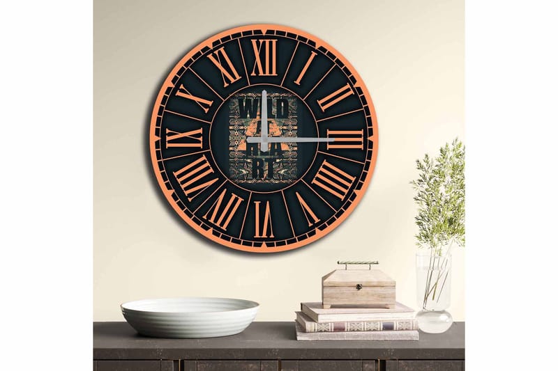 Diyadin Dekorklokke 50 cm Rund - Flerfarget - Innredning - Veggdekorasjon - Veggklokke