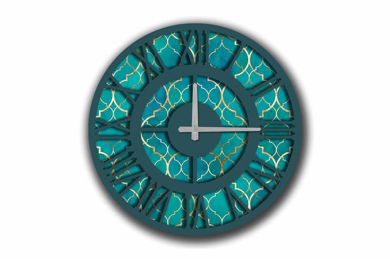 Diyadin Dekorklokke 50 cm Rund - Flerfarget - Innredning - Veggdekorasjon - Veggklokke