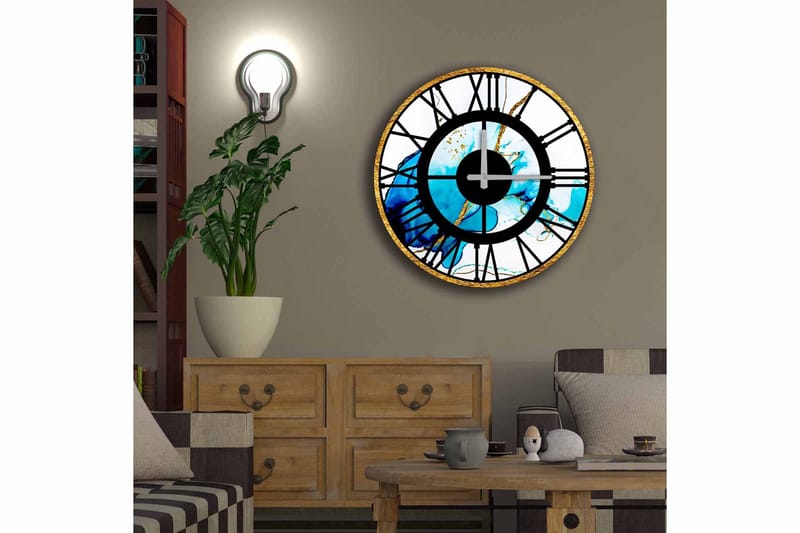 Diyadin Dekorklokke 50 cm Rund - Flerfarget - Innredning - Veggdekorasjon - Veggklokke