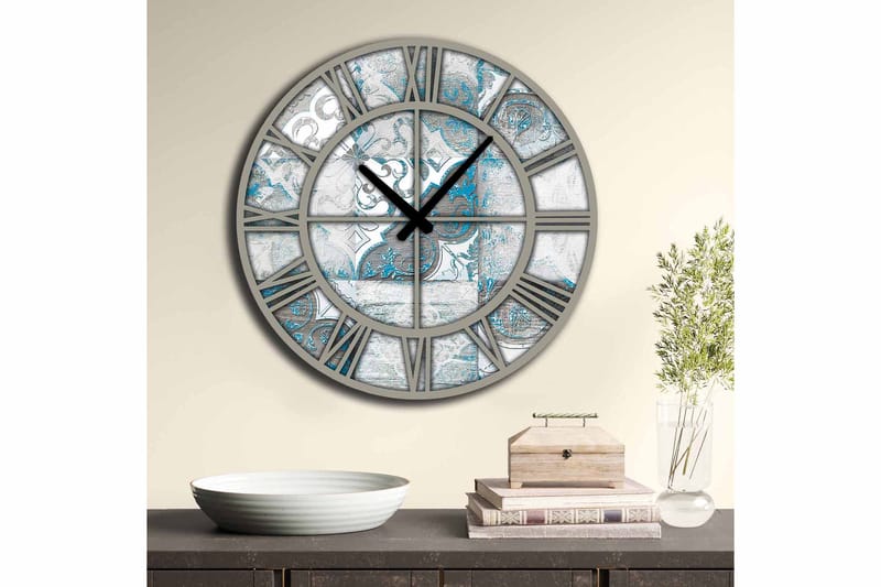 Diyadin Dekorklokke 50 cm Rund - Flerfarget - Innredning - Veggdekorasjon - Veggklokke