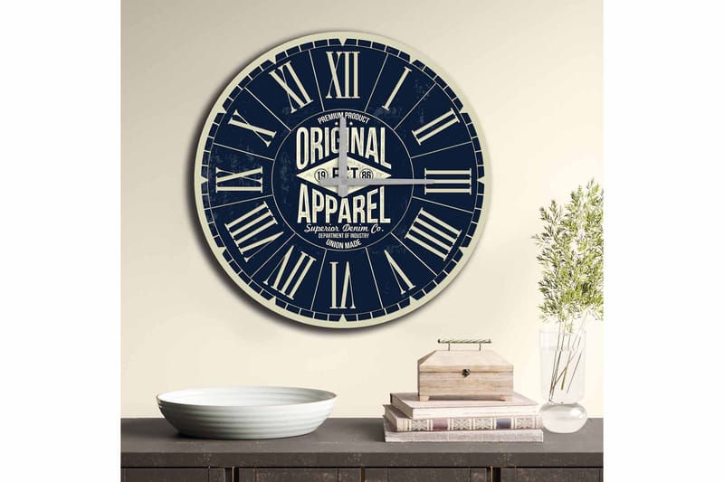 Diyadin Dekorklokke 50 cm Rund - Flerfarget - Innredning - Veggdekorasjon - Veggklokke