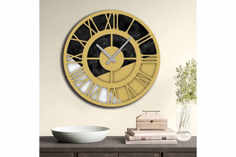 Diyadin Dekorklokke 50 cm Rund - Flerfarget - Innredning - Veggdekorasjon - Veggklokke