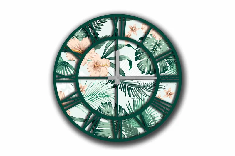 Diyadin Dekorklokke 50 cm Rund Floral, Flerfarget