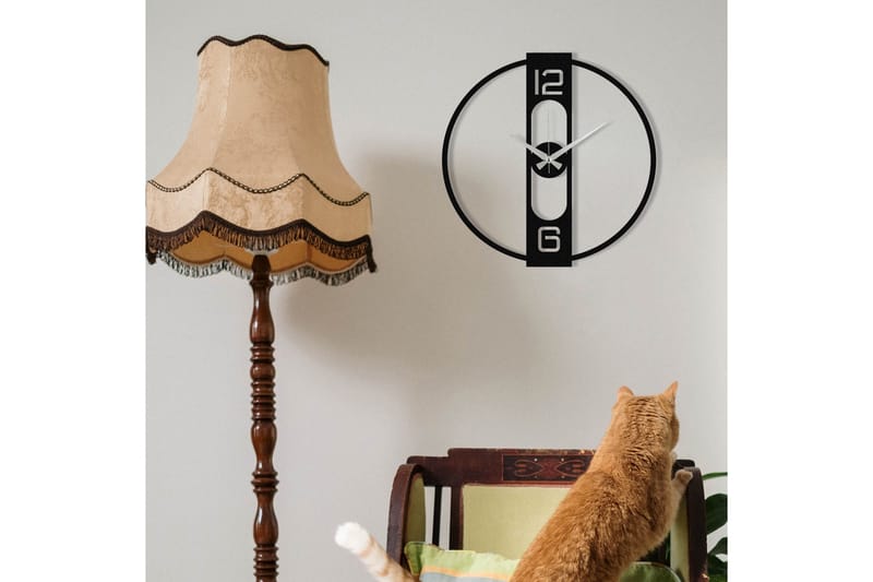 Enzo - Svart - Innredning - Veggdekorasjon - Veggklokke