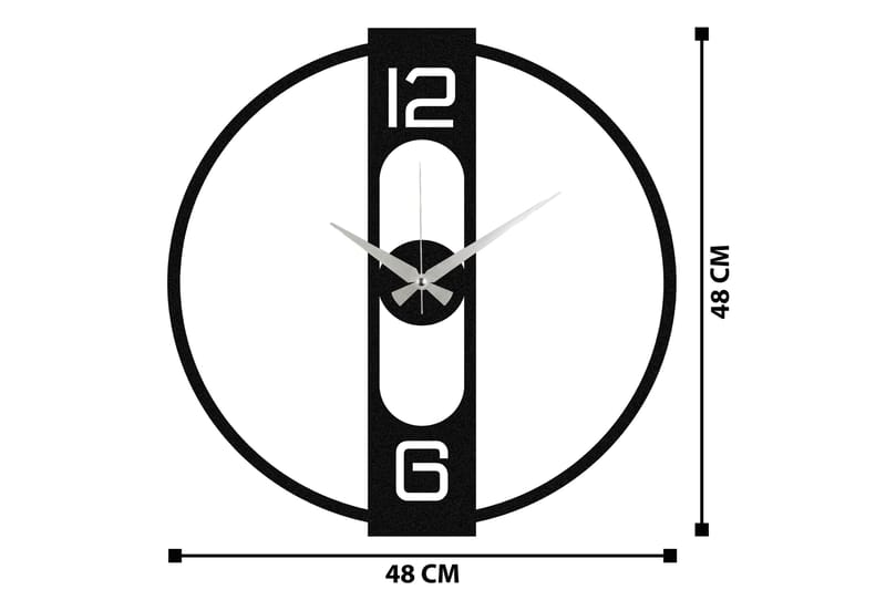 Enzo - Svart - Innredning - Veggdekorasjon - Veggklokke