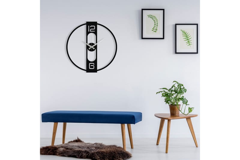 Enzo - Svart - Innredning - Veggdekorasjon - Veggklokke