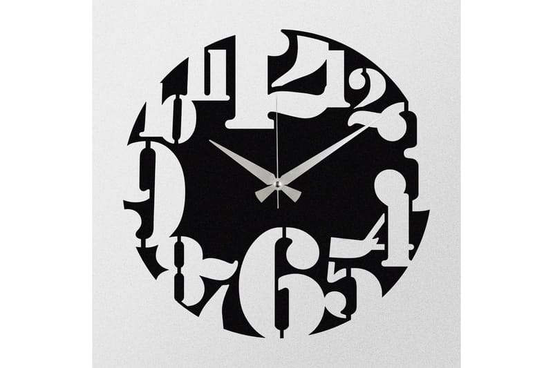 Enzoclock - S001 - Svart - Innredning - Veggdekorasjon - Veggklokke