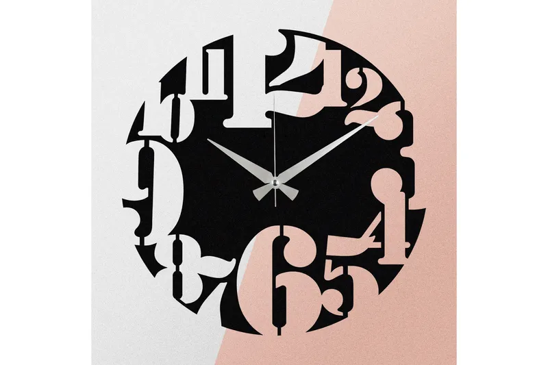 Enzoclock - S001 - Svart - Innredning - Veggdekorasjon - Veggklokke