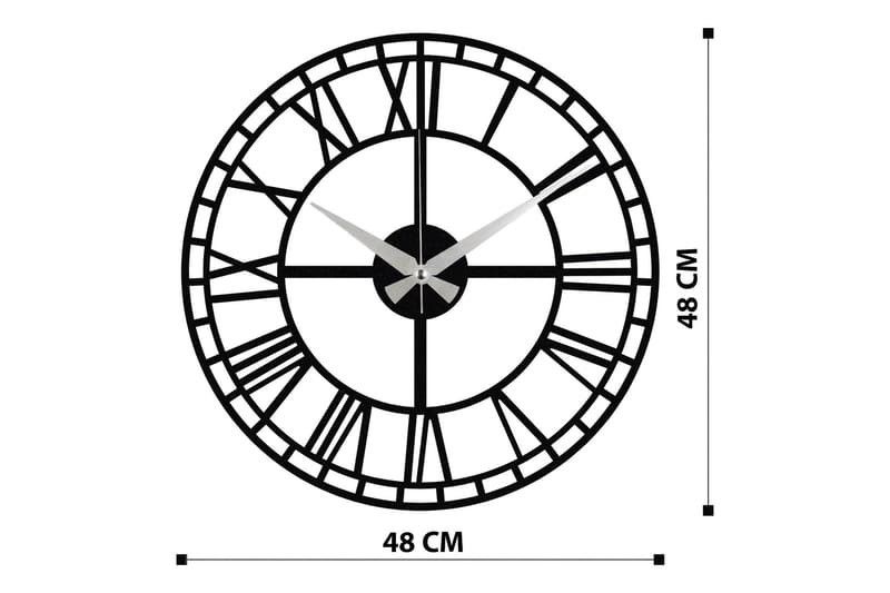 Enzoclock - S002 - Svart - Innredning - Veggdekorasjon - Veggklokke