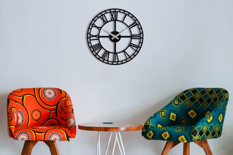 Enzoclock - S002 - Svart - Innredning - Veggdekorasjon - Veggklokke