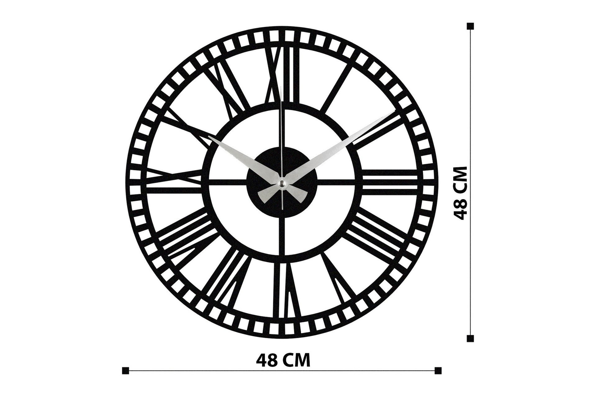Enzoclock - S004 - Svart - Innredning - Veggdekorasjon - Veggklokke