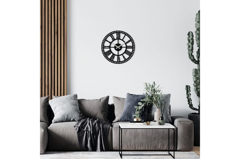 Enzoclock - S004 - Svart - Innredning - Veggdekorasjon - Veggklokke