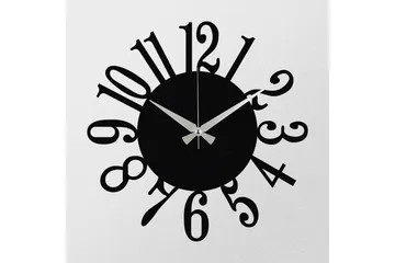 Enzoclock - S005 - Svart - Innredning - Veggdekorasjon - Veggklokke