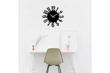 Enzoclock - S005 - Svart - Innredning - Veggdekorasjon - Veggklokke