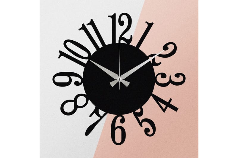 Enzoclock - S005 - Svart - Innredning - Veggdekorasjon - Veggklokke