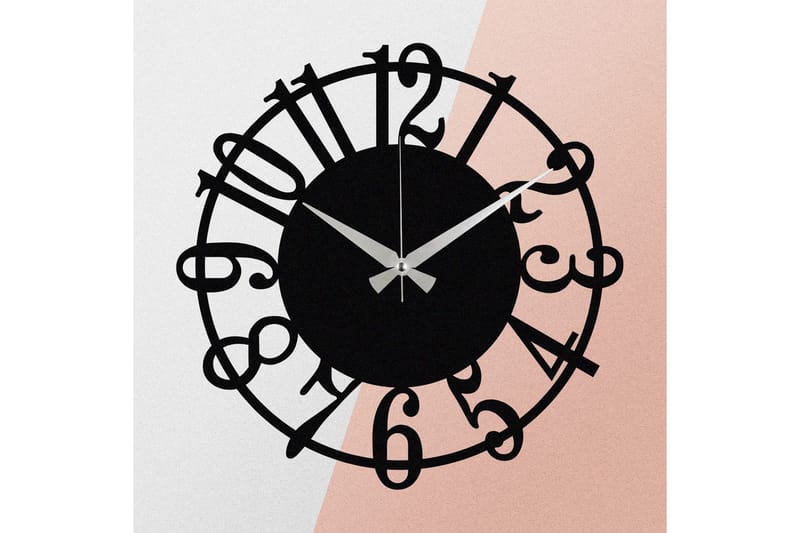 Enzoclock - S006 - Svart - Innredning - Veggdekorasjon - Veggklokke