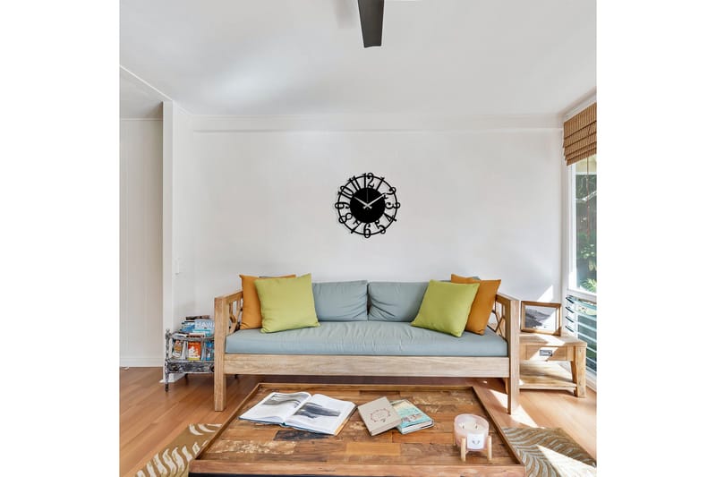 Enzoclock - S006 - Svart - Innredning - Veggdekorasjon - Veggklokke