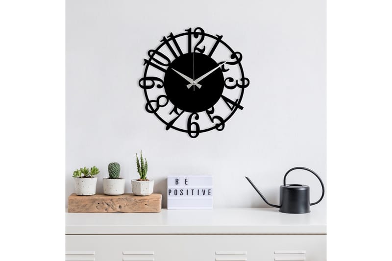 Enzoclock - S006 - Svart - Innredning - Veggdekorasjon - Veggklokke