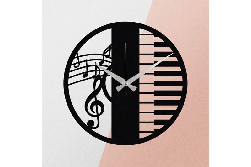 Enzoclock - S008 - Svart - Innredning - Veggdekorasjon - Veggklokke