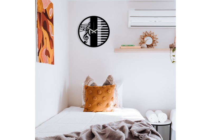 Enzoclock - S008 - Svart - Innredning - Veggdekorasjon - Veggklokke