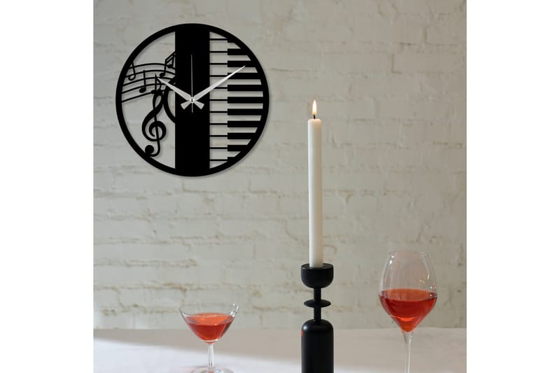 Enzoclock - S008 - Svart - Innredning - Veggdekorasjon - Veggklokke