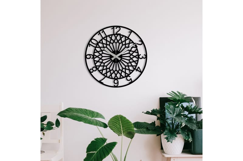 Enzoclock - S009 - Svart - Innredning - Veggdekorasjon - Veggklokke