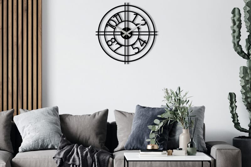 Enzoclock - S010 - Svart - Innredning - Veggdekorasjon - Veggklokke