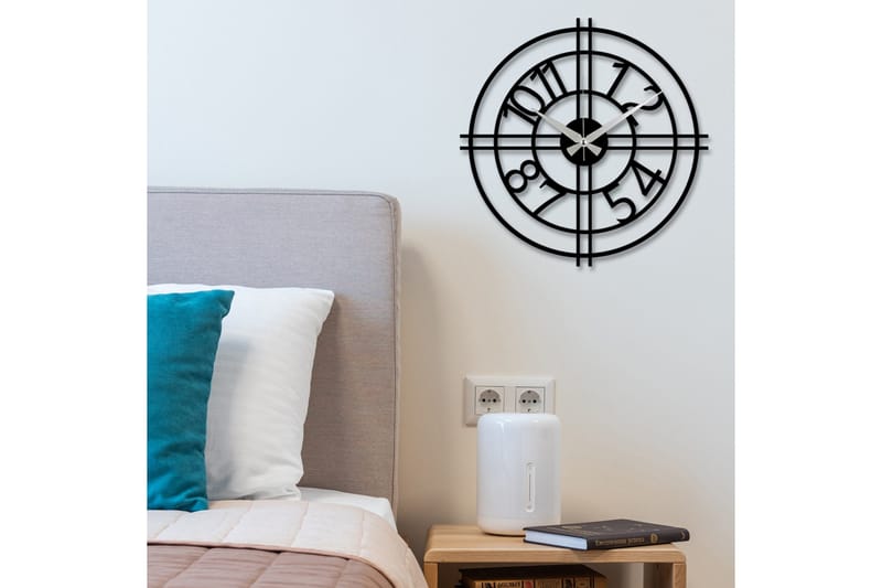 Enzoclock - S010 - Svart - Innredning - Veggdekorasjon - Veggklokke