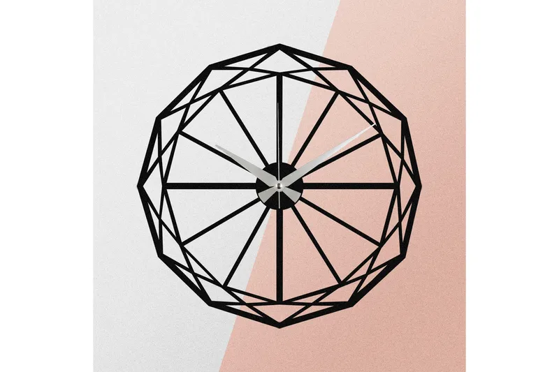 Enzoclock - S013 - Svart - Innredning - Veggdekorasjon - Veggklokke