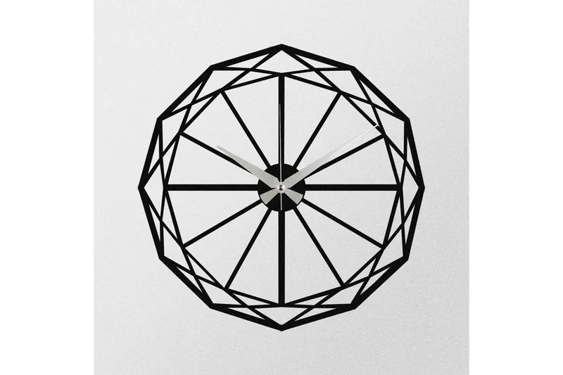 Enzoclock - S013 - Svart - Innredning - Veggdekorasjon - Veggklokke