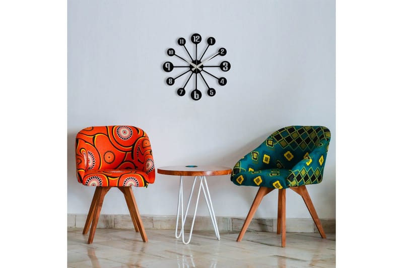 Enzoclock - S014 - Svart - Innredning - Veggdekorasjon - Veggklokke