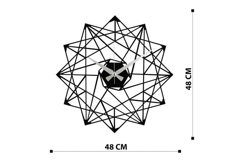 Enzoclock - S015 - Svart - Veggklokke