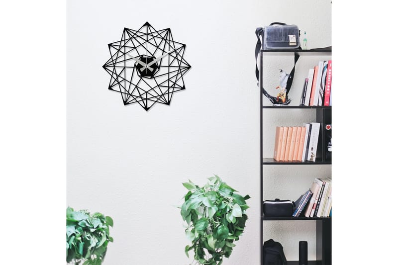 Enzoclock - S015 - Svart - Innredning - Veggdekorasjon - Veggklokke