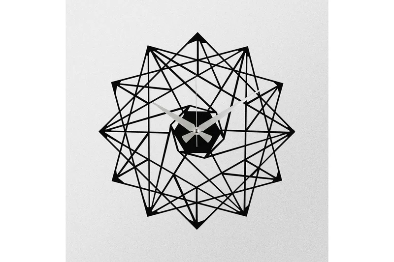 Enzoclock - S015 - Svart - Innredning - Veggdekorasjon - Veggklokke