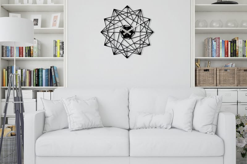 Enzoclock - S015 - Svart - Innredning - Veggdekorasjon - Veggklokke