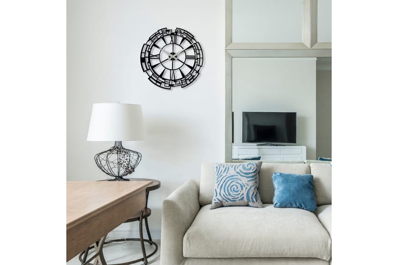 Enzoclock - S016 - Svart - Innredning - Veggdekorasjon - Veggklokke