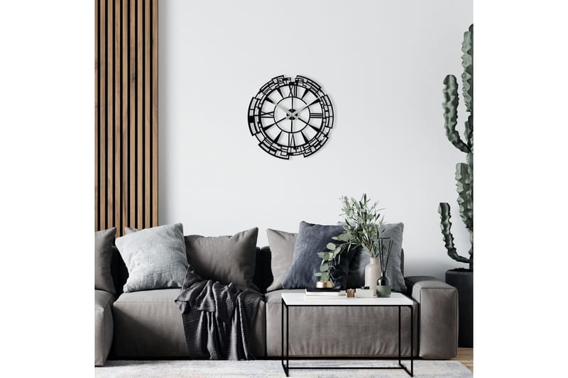 Enzoclock - S016 - Svart - Innredning - Veggdekorasjon - Veggklokke