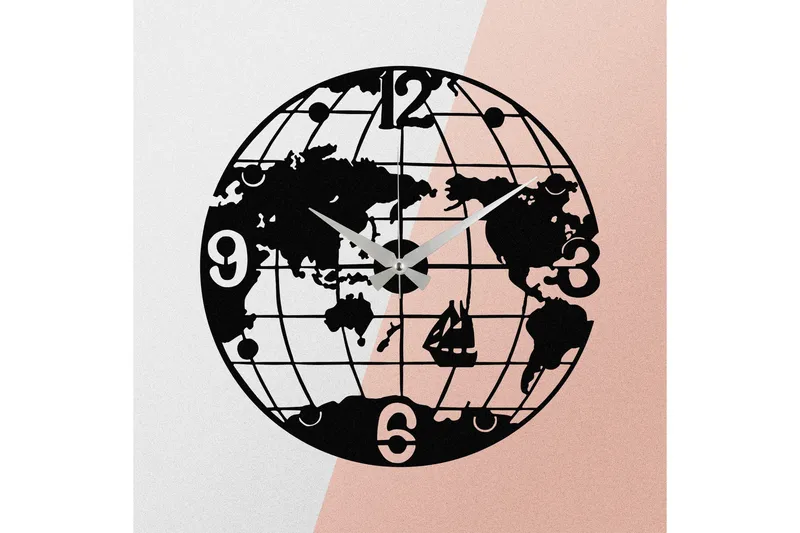 Enzoclock - S018 - Svart - Innredning - Veggdekorasjon - Veggklokke