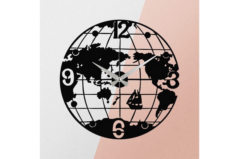 Enzoclock - S018 - Svart - Innredning - Veggdekorasjon - Veggklokke