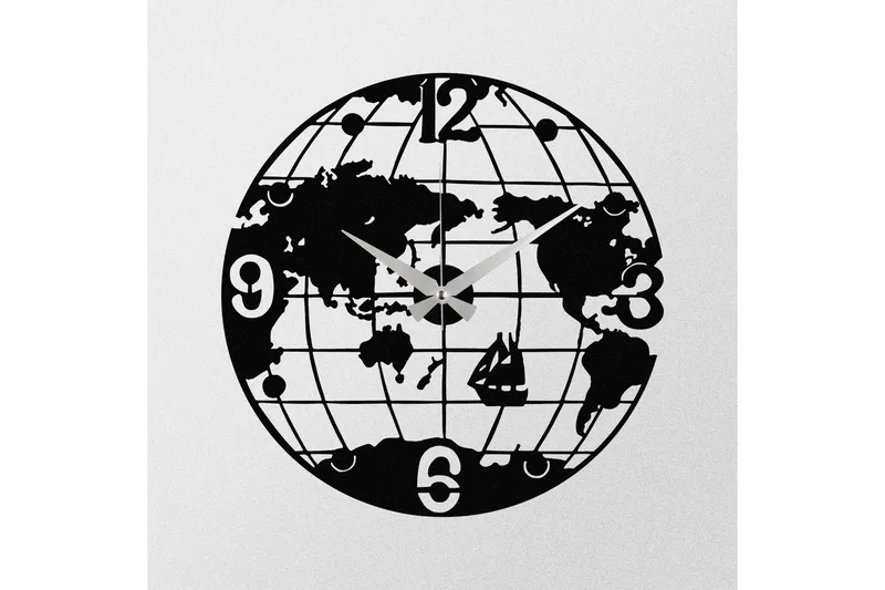 Enzoclock - S018 - Svart - Innredning - Veggdekorasjon - Veggklokke