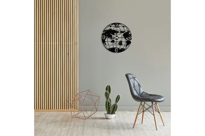 Enzoclock - S018 - Svart - Innredning - Veggdekorasjon - Veggklokke