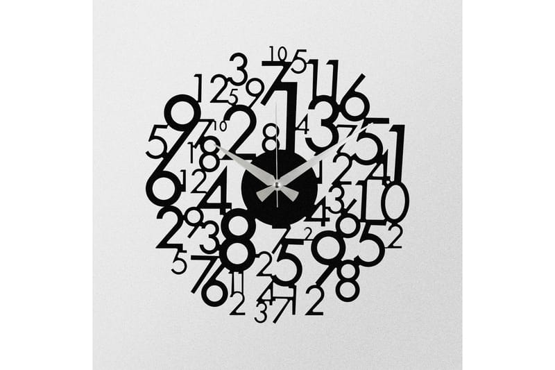 Enzoclock - S019 - Svart - Innredning - Veggdekorasjon - Veggklokke