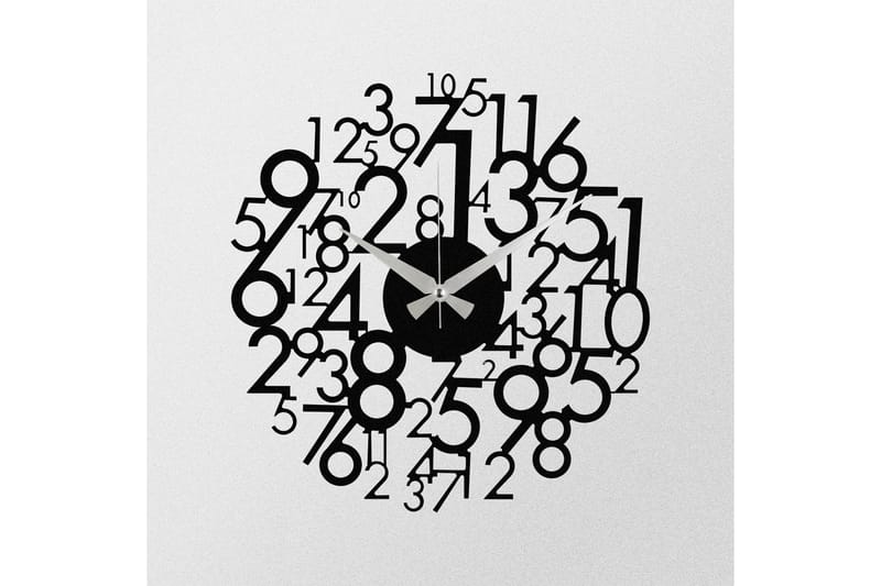 Enzoclock - S019 - Svart - Innredning - Veggdekorasjon - Veggklokke