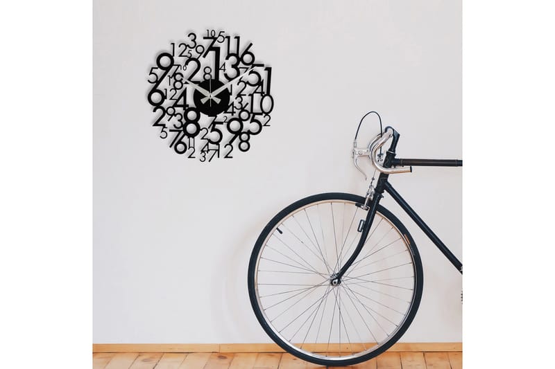 Enzoclock - S019 - Svart - Innredning - Veggdekorasjon - Veggklokke