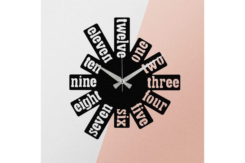 Enzoclock - S020 - Svart - Innredning - Veggdekorasjon - Veggklokke