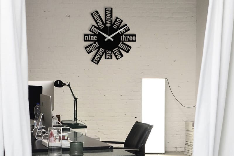 Enzoclock - S020 - Svart - Innredning - Veggdekorasjon - Veggklokke