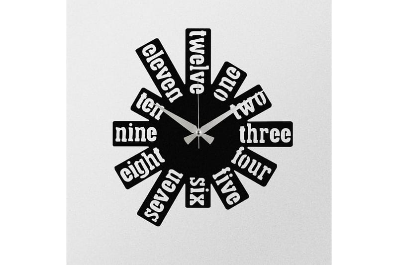 Enzoclock - S020 - Svart - Innredning - Veggdekorasjon - Veggklokke